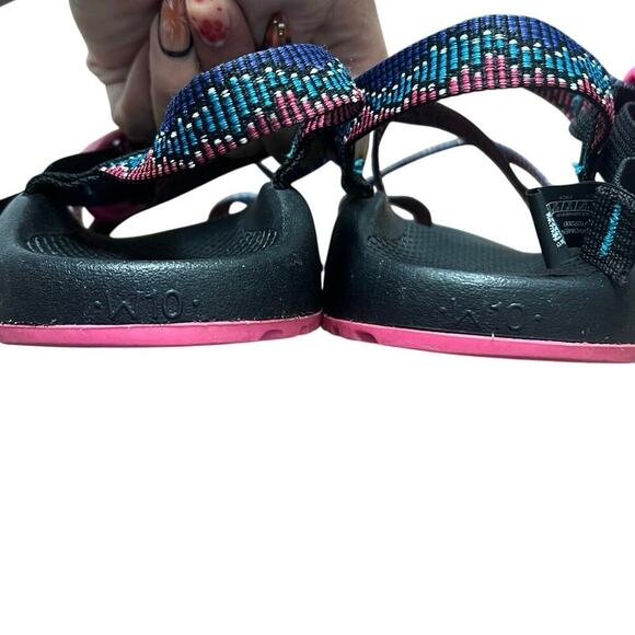 Chaco Z/2 Blue and Pink Sandals Size 10 - Picture 3 of 5